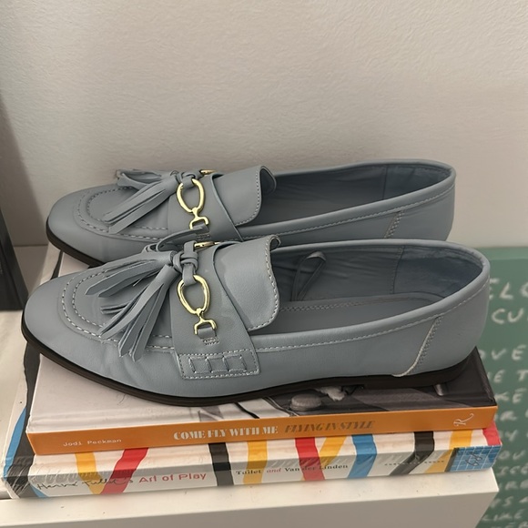 Zara loafers in blue leather - Picture 2 of 4